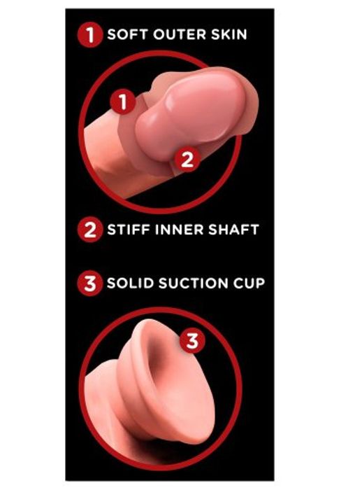 Triple Density Cock with Swinging Balls 15,2 cm
