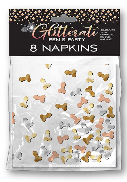 Glitterati Penis Party Napkins