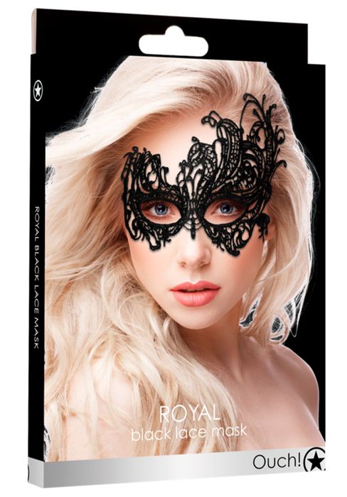 Royal black lace mask