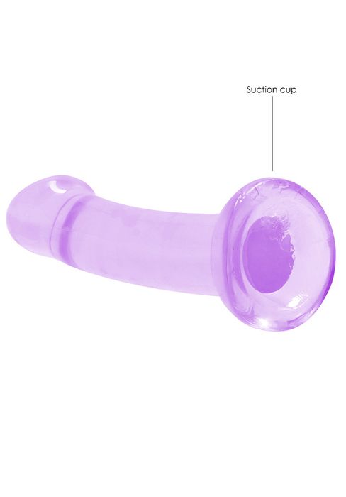 Crystal Clear non realistic dildo 17 cm, Purple