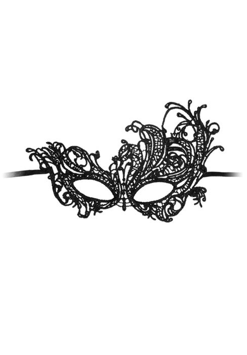 Royal black lace mask